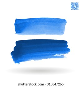 Watercolor strokes and texture. Vector design.
