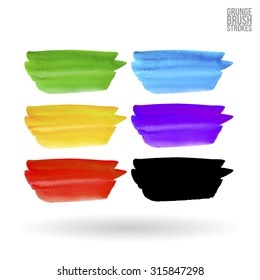 Watercolor strokes and texture. Vector design.
