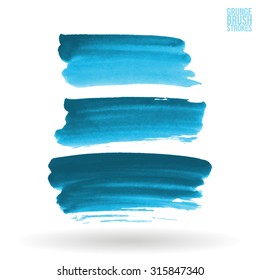 Watercolor strokes and texture. Vector design.