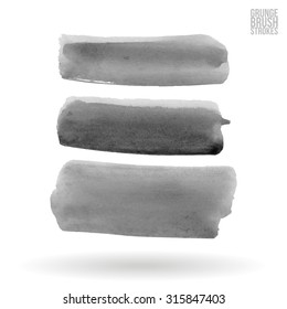 Watercolor strokes and texture. Vector design.