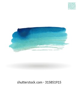 Watercolor strokes and texture. Vector design.