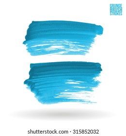 Watercolor strokes and texture. Vector design.