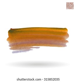 Watercolor strokes and texture. Vector design.