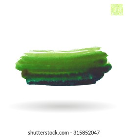 Watercolor strokes and texture. Vector design.