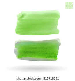 Watercolor strokes and texture. Vector design.
