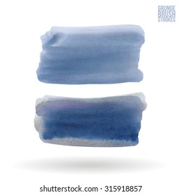 Watercolor strokes and texture. Vector design.