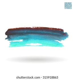 Watercolor strokes and texture. Vector design.