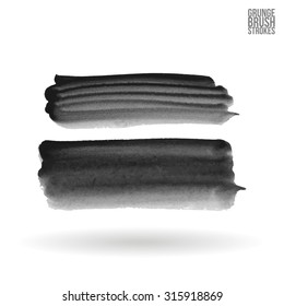 Watercolor strokes and texture. Vector design.