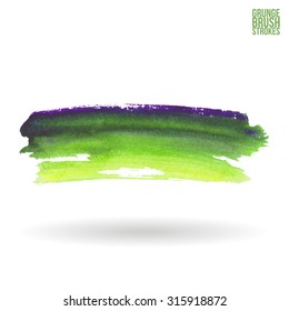 Watercolor strokes and texture. Vector design.