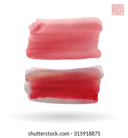 Watercolor strokes and texture. Vector design.