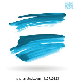 Watercolor strokes and texture. Vector design.