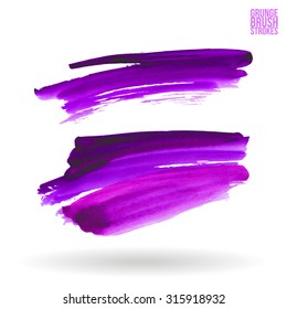 Watercolor strokes and texture. Vector design.