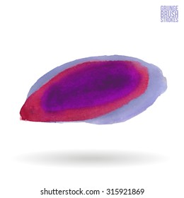 Watercolor strokes and texture. Vector design.