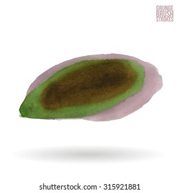 Watercolor strokes and texture. Vector design.