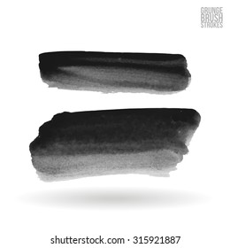 Watercolor strokes and texture. Vector design.
