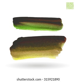 Watercolor strokes and texture. Vector design.