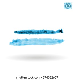 Watercolor strokes and texture. Vector design.