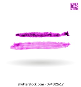 Watercolor strokes and texture. Vector design.