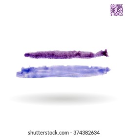 Watercolor strokes and texture. Vector design.