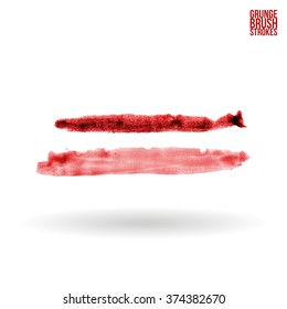 Watercolor strokes and texture. Vector design.