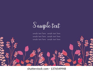 
Watercolor style _ pink flower frame