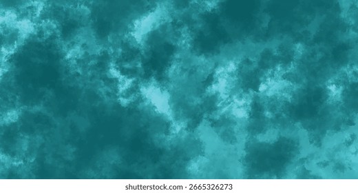 Watercolor style aqua cloudy gradient digital art

