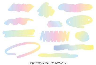 Watercolor style brush line decoration