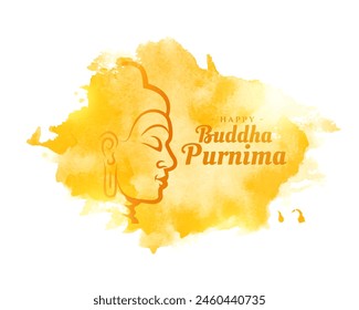 watercolor style buddha purnima or vesak day festive background vector
