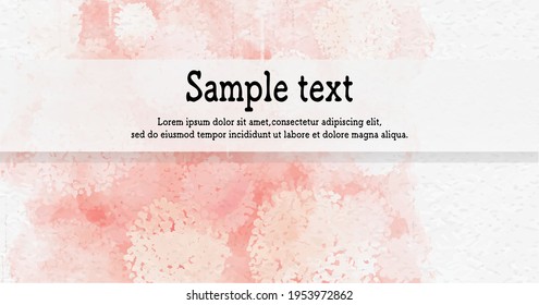 Watercolor style eye catch template