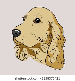 Watercolor  style hand drawing dog animal pets for poster or element design promotion fans 