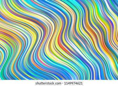 Watercolor Style Hand Drawn Pattern with Waves, Fashion Print Design, Abstract Pattern Beautiful Bright Colorful Background for Cover Design, Illustration Template Summer, Summer Lines and Strips 