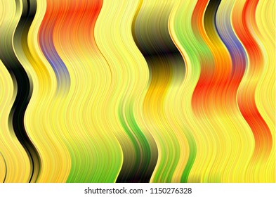 Watercolor Style Hand Drawn Pattern with Waves, Fashion Print Design, Abstract Pattern Beautiful Bright Colorful Background for Cover Design, Illustration Template Summer, Summer Lines and Strips 