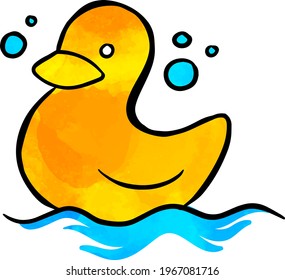 248 Watercolor rubber duck Images, Stock Photos & Vectors | Shutterstock