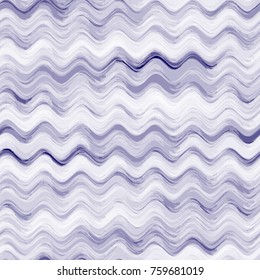 Watercolor Style Hand Drawn Seamless Pattern with Waves. Fashion Print Design. Cover Design Texture. Holiday, Fabric Striped Background.