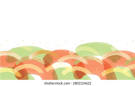 Watercolor style, Japanese style background material