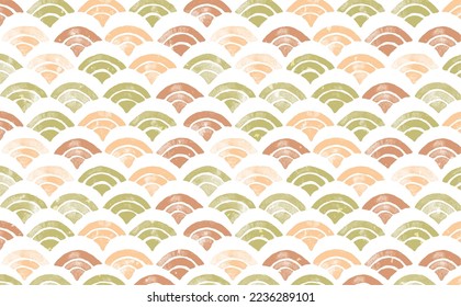 Watercolor style Japanese pattern illustration background