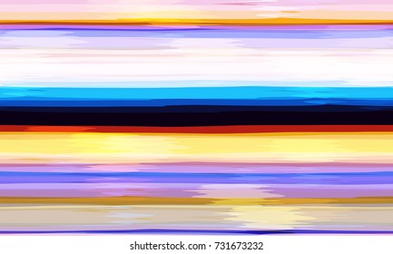 Watercolor Style Seamless Hand Drawn Pattern with Stripes. Fashion Design. Cover, Fabric, Ad Design Texture. Holiday Seamless Background