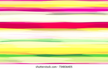 Watercolor Style Seamless Hand Drawn Pattern with Stripes. Fashion Design. Cover, Fabric, Ad Design Texture. Holiday Seamless Striped Background
