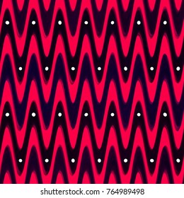 Watercolor Style Seamless Hand Drawn Pattern with Waves. Fashion Print Design with Zigzag Brush Strokes. Textile Design, Ad Zigzag Background. Holiday Seamless Wavy Striped Seamless Pattern.
