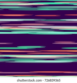 Watercolor Style Striped Seamless Pattern. 