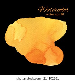 Watercolor style vector texture isolated on black.