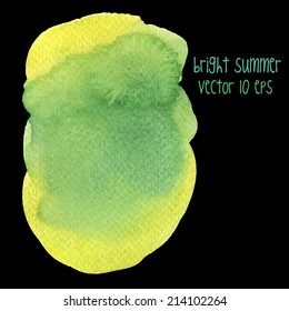 Watercolor style vector texture isolated on black.