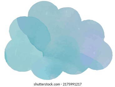 Watercolor Style Weather Icon. Dull Sky.