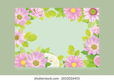watercolor summer floral Background DESIGN
