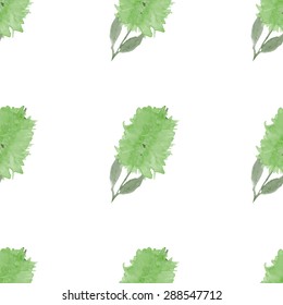watercolor summer flowers seamless pattern vector 
