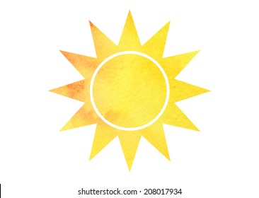 Watercolor sun