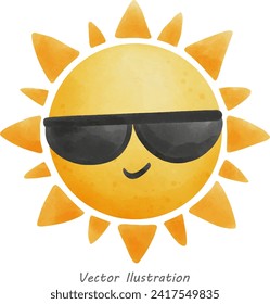 Material gráfico acuático de Sun: Pintura Celestial Luminosa