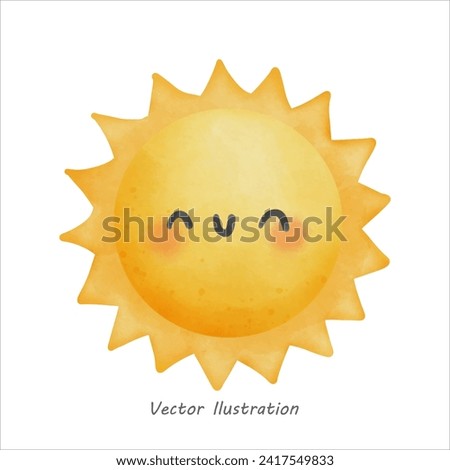Watercolor Sun Artwork: Luminous Celestial Painting