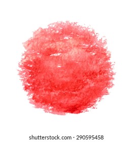watercolor sun, vector illustration, isolated on white background