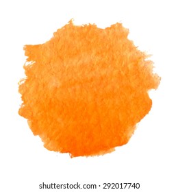 watercolor sun, vector illustration, isolated on white background